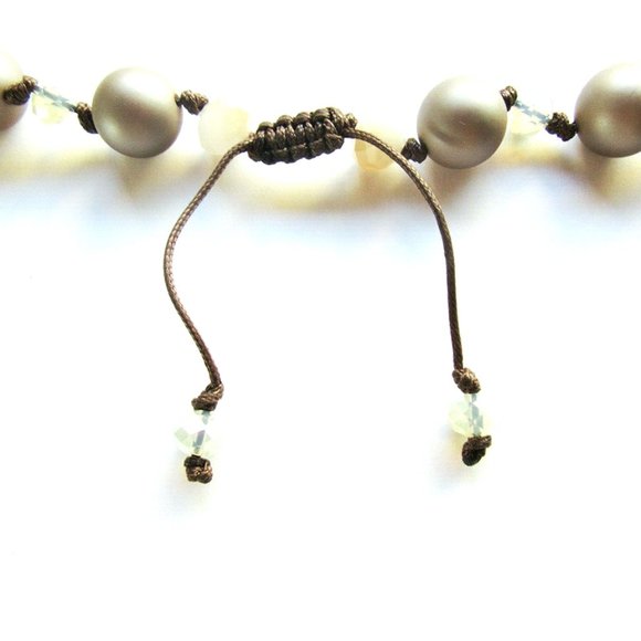 Premier Designs Necklace "Luster" Necklace Pink & Tan 38-42" Perfect Cond 16492 - Picture 5 of 6